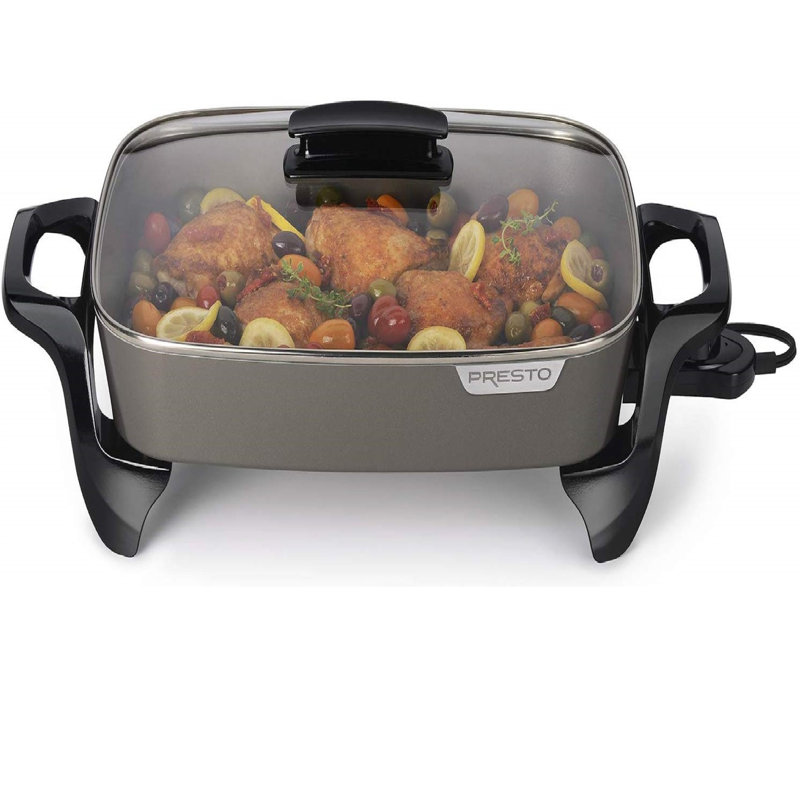 Presto 16" Electric Ceramic Skillet with Glass Cover 06856 & Reviews